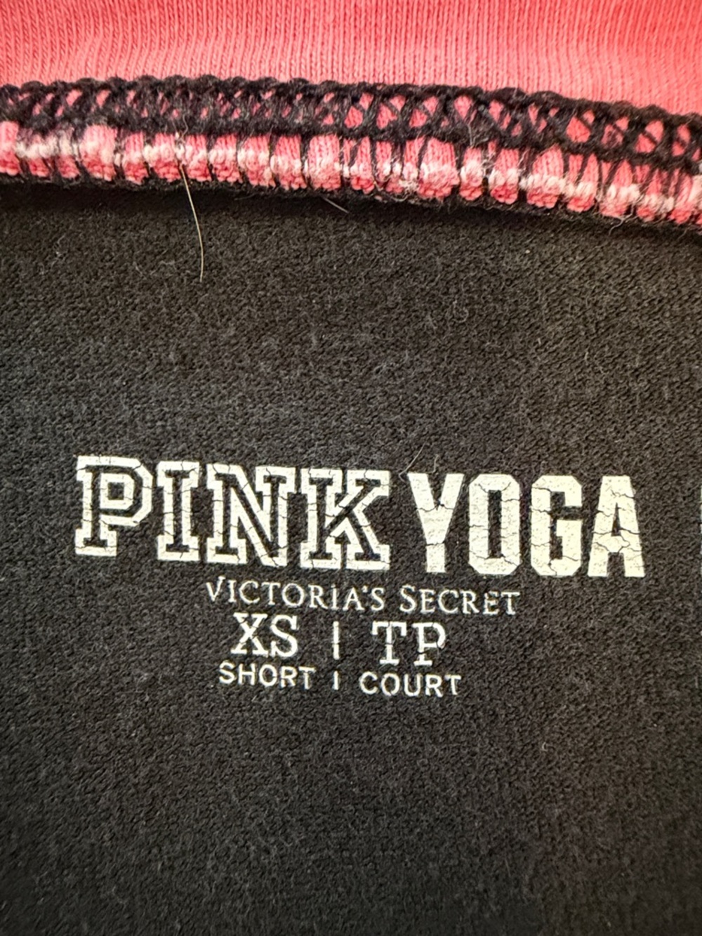 Victoria's Secret Black Straight-Leg Pants with Coral Waistband - Picture 2 of 6